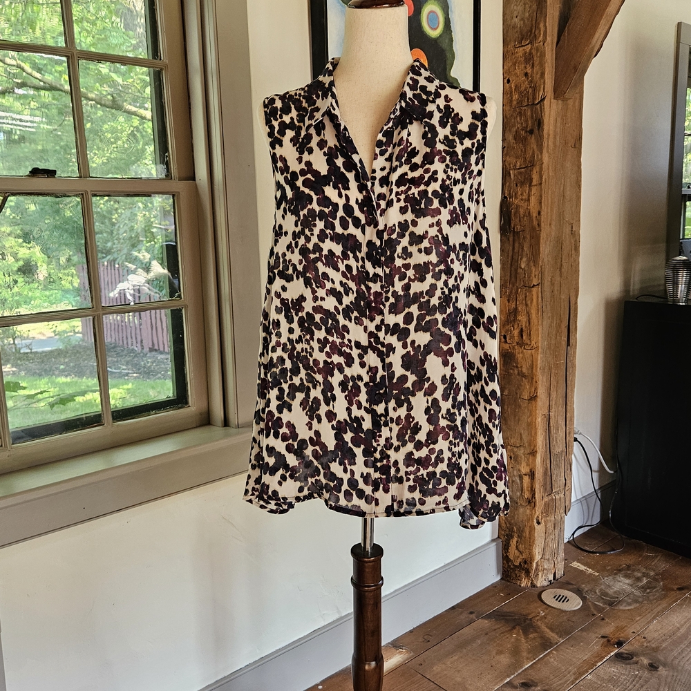 NIC+ZOE Multicolor Animal Print Top